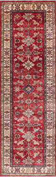 Kazak Red Runner Hand Knotted 2'7" X 8'4"  Area Rug 700-146726