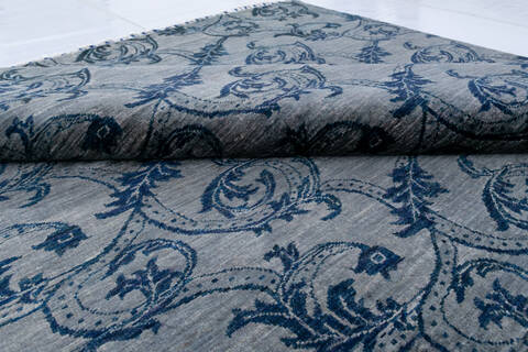 Chobi Grey Hand Knotted 59 X 79 Area Rug 700-146728 Image 4