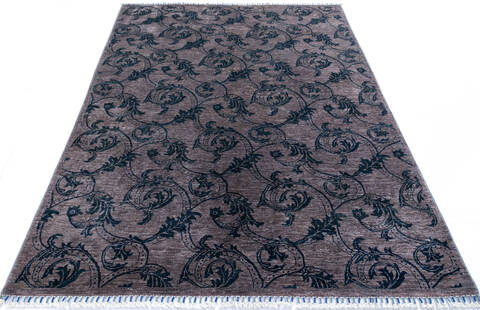 Chobi Grey Hand Knotted 50 X 69 Area Rug 700-146729 Image 1