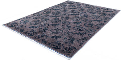 Chobi Grey Hand Knotted 50 X 69 Area Rug 700-146729 Image 2