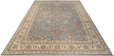 Chobi Blue Hand Knotted 91 X 120 Area Rug 700-146731 Image 1