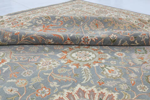 Chobi Blue Hand Knotted 91 X 120 Area Rug 700-146731 Image 4
