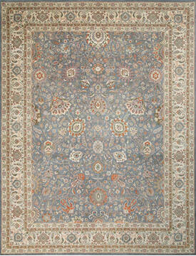 Chobi Blue Hand Knotted 9'1" X 12'0"  Area Rug 700-146731