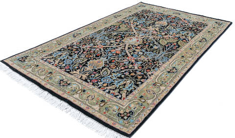 Pak-Persian Black Hand Knotted 45 X 71 Area Rug 700-146732 Image 2