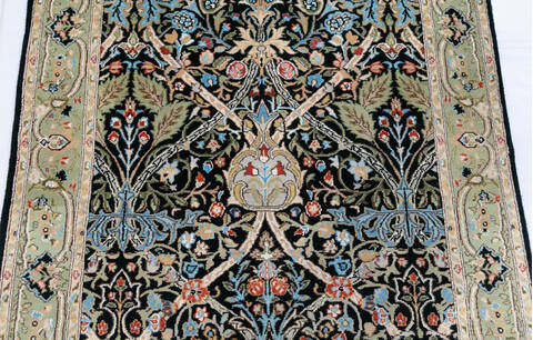 Pak-Persian Black Hand Knotted 45 X 71 Area Rug 700-146732 Image 3