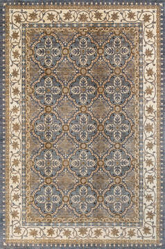 Chobi Grey Hand Knotted 6'6" X 9'11"  Area Rug 700-146736
