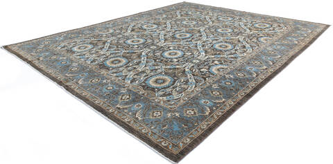Chobi Brown Hand Knotted 80 X 102 Area Rug 700-146737 Image 2