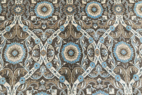 Chobi Brown Hand Knotted 80 X 102 Area Rug 700-146737 Image 3