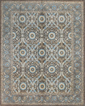 Afghan Chobi Brown Rectangle 8x10 ft Wool Carpet 146737