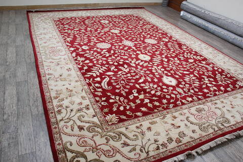 Jaipur Red Hand Knotted 911 X 1311 Area Rug 905-146738 Image 2