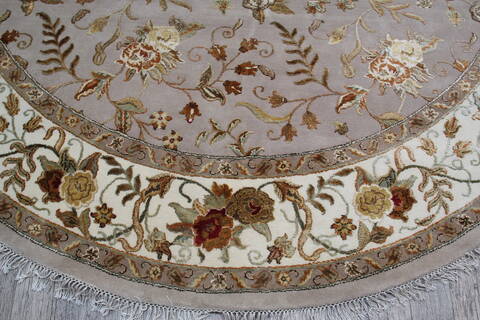 Jaipur Beige Round Hand Knotted 910 X 100 Area Rug 905-146743 Image 3