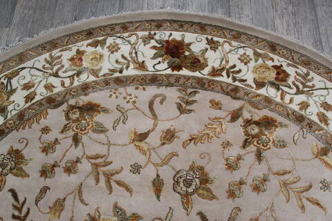 Jaipur Beige Round Hand Knotted 910 X 100 Area Rug 905-146743 Image 5