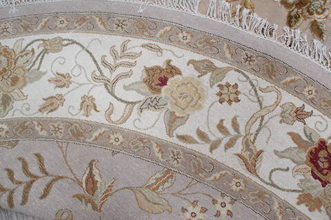 Jaipur Beige Round Hand Knotted 910 X 100 Area Rug 905-146743 Image 7