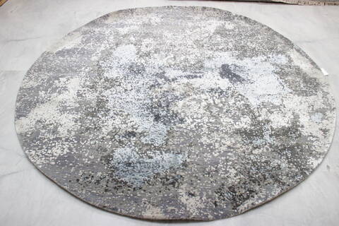 Jaipur Grey Round Hand Knotted 81 X 81 Area Rug 905-146744 Image 1