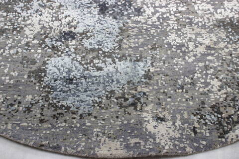 Jaipur Grey Round Hand Knotted 81 X 81 Area Rug 905-146744 Image 2