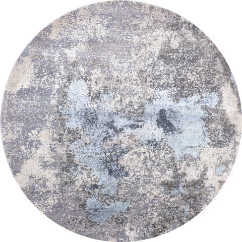 Jaipur Grey Round Hand Knotted 81 X 81 Area Rug 905-146744 Image 0