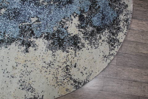 Jaipur White Round Hand Knotted 79 X 79 Area Rug 905-146745 Image 2