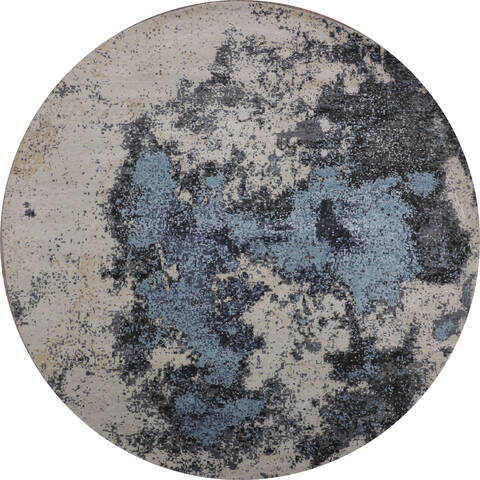 Jaipur White Round Hand Knotted 79 X 79 Area Rug 905-146745 Image 0