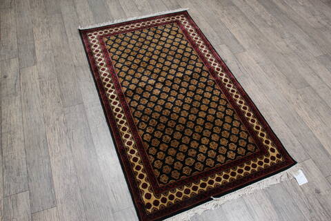 Kashmir Black Hand Knotted 211 X 50 Area Rug 905-146756 Image 2