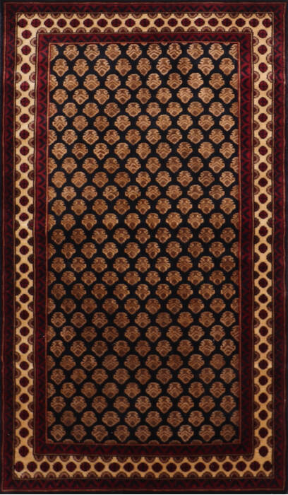 Kashmir Black Hand Knotted 211 X 50 Area Rug 905-146756 Image 0