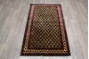 Kashmir Black Hand Knotted 211 X 50  Area Rug 905-146756 Thumb 1