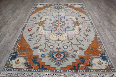 Heriz Grey Hand Knotted 60 X 90 Area Rug 905-146769 Image 1