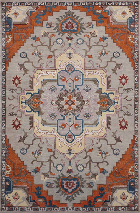 Heriz Grey Hand Knotted 60 X 90 Area Rug 905-146769 Image 0