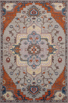 Heriz Grey Hand Knotted 6'0" X 9'0"  Area Rug 905-146769