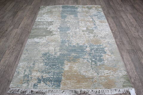 Jaipur Blue Hand Knotted 50 X 71 Area Rug 905-146773 Image 1