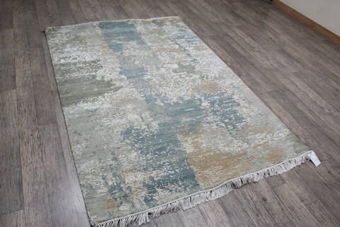 Jaipur Blue Hand Knotted 50 X 71 Area Rug 905-146773 Image 2