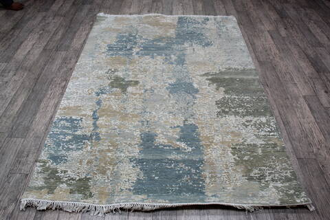 Jaipur Blue Hand Knotted 50 X 71 Area Rug 905-146773 Image 5