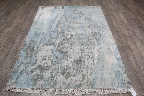 Jaipur Blue Hand Knotted 51 X 71 Area Rug 905-146776 Image 1