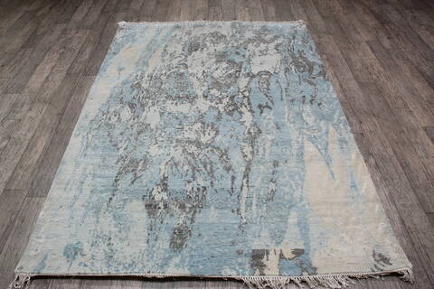 Jaipur Blue Hand Knotted 51 X 71 Area Rug 905-146776 Image 5