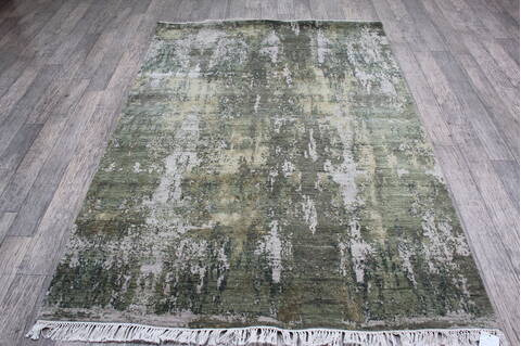 Jaipur Green Hand Knotted 51 X 72 Area Rug 905-146777 Image 1
