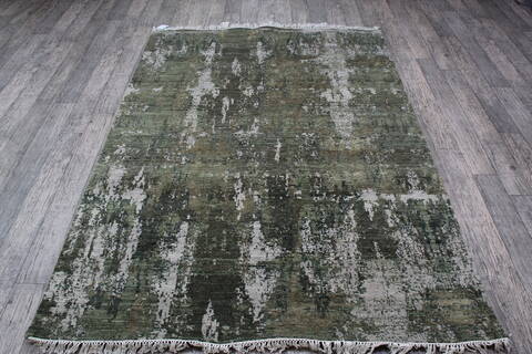 Jaipur Green Hand Knotted 51 X 72 Area Rug 905-146777 Image 5