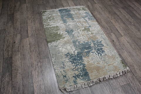 Jaipur Blue Hand Knotted 30 X 50 Area Rug 905-146793 Image 2
