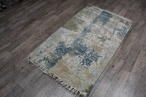 Jaipur Blue Hand Knotted 30 X 50 Area Rug 905-146793 Image 3