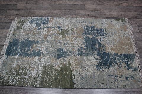 Jaipur Blue Hand Knotted 30 X 50 Area Rug 905-146793 Image 4