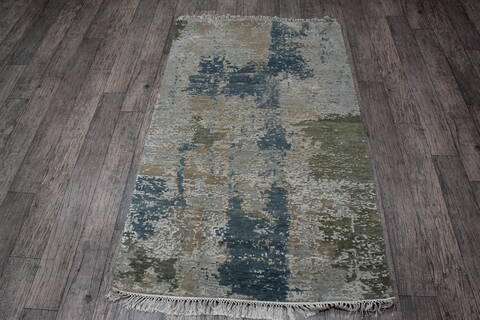 Jaipur Blue Hand Knotted 30 X 50 Area Rug 905-146793 Image 6