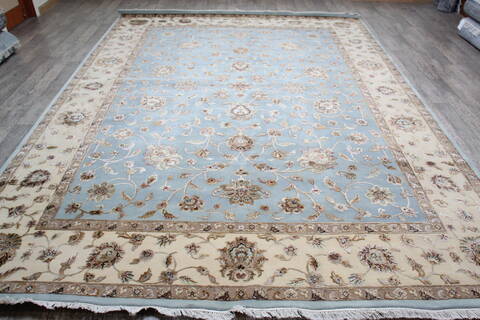 Jaipur Blue Hand Knotted 90 X 1111 Area Rug 905-146805 Image 1