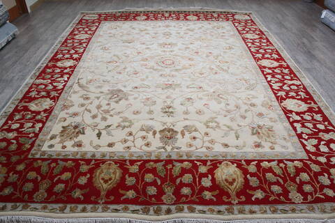 Jaipur White Hand Knotted 93 X 120 Area Rug 905-146806 Image 1