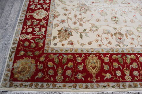 Jaipur White Hand Knotted 93 X 120 Area Rug 905-146806 Image 2