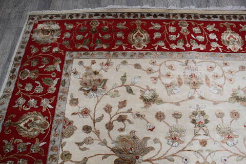 Jaipur White Hand Knotted 93 X 120 Area Rug 905-146806 Image 5