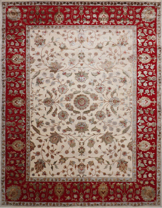 Jaipur White Hand Knotted 93 X 120 Area Rug 905-146806 Image 0