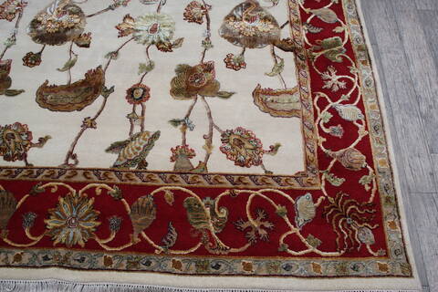 Jaipur White Hand Knotted 710 X 910 Area Rug 905-146818 Image 3