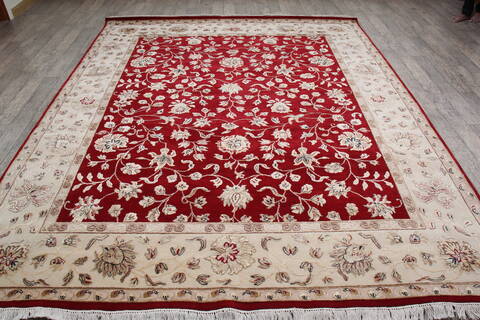 Jaipur Red Hand Knotted 83 X 100 Area Rug 905-146824 Image 1