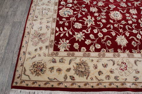 Jaipur Red Hand Knotted 83 X 100 Area Rug 905-146824 Image 2