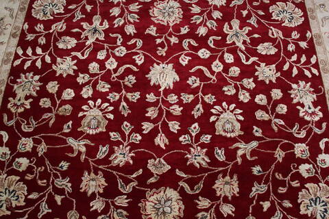 Jaipur Red Hand Knotted 83 X 100 Area Rug 905-146824 Image 4