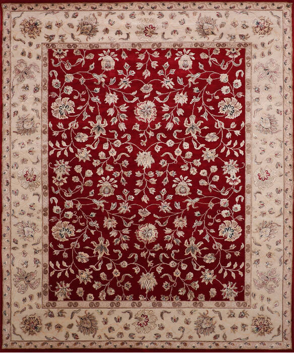 Jaipur Red Hand Knotted 83 X 100 Area Rug 905-146824 Image 0