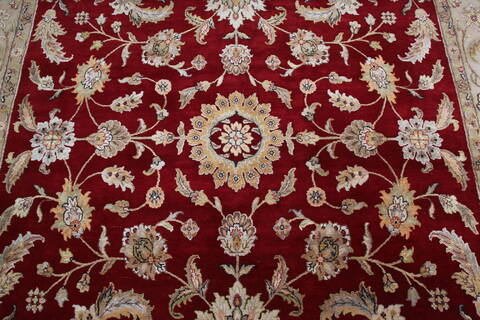 Jaipur Red Hand Knotted 80 X 101 Area Rug 905-146840 Image 4